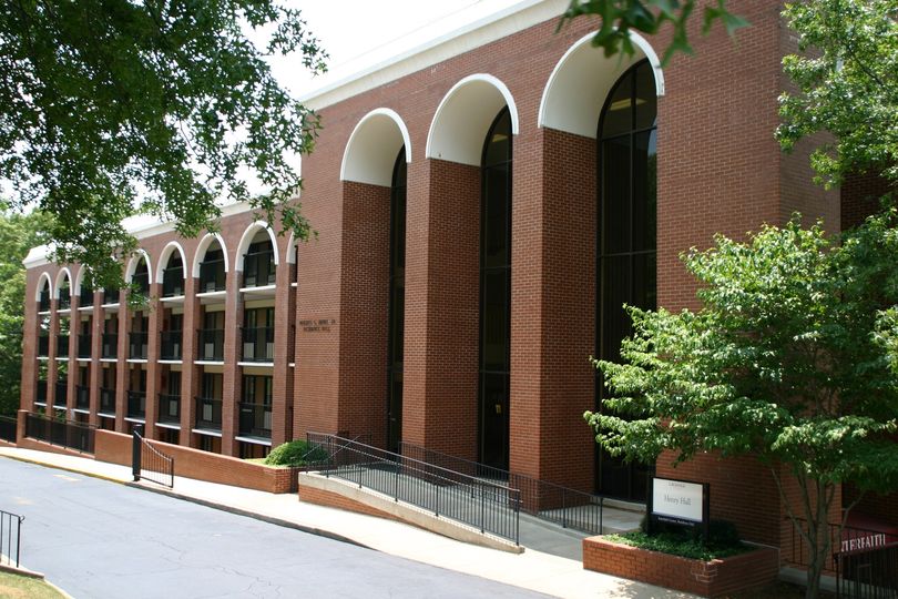 An outside shot of residence hall